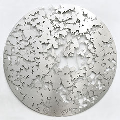 Ian Turnock, stainless steel, wall, sculpture, nature, art,